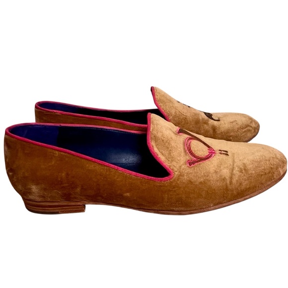 Ronner Mimosa Velvet Smoking Loafers | Fox | Camel Size 39 - Picture 4 of 9